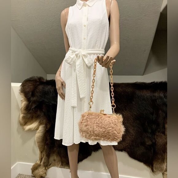Handmade Real Curly Shearling Kisslock Shoulder Bag/Crossbody & 2 Strap Styles - Picture 5 of 12